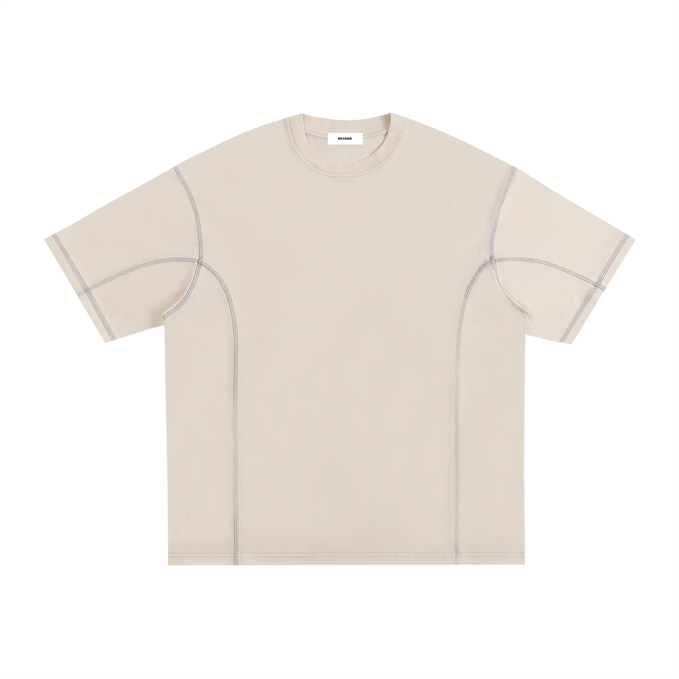 Streetwear Contrast-Stitched Cotton T-Shirt