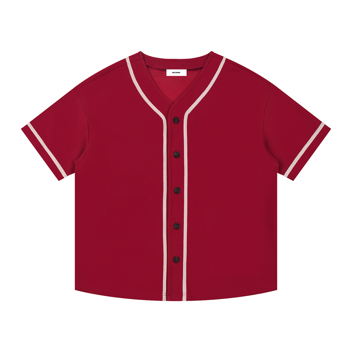 Contrast Piped Button-Up Jersey