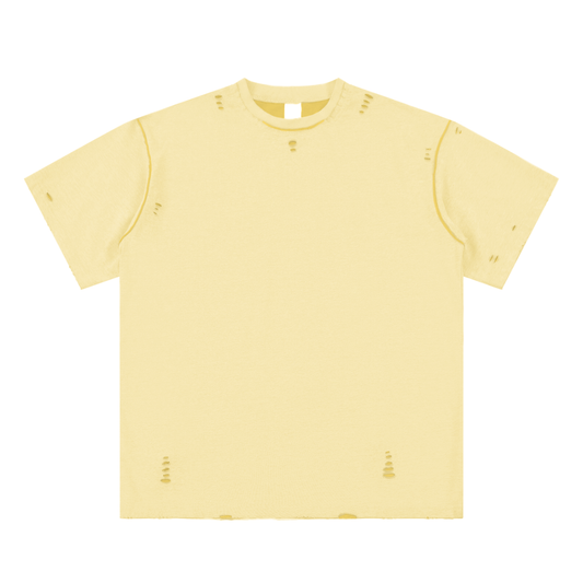 Hand-frayed Reversible T-shirt