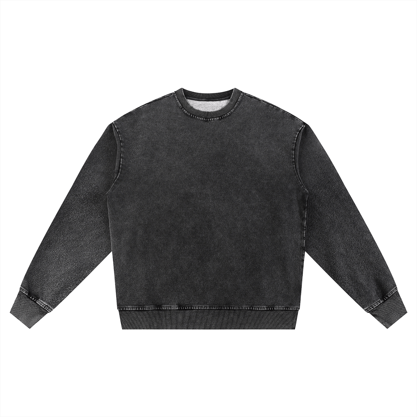 Snow Wash Oversized Crewneck Sweatshirt