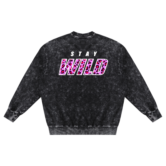 Snow Washed Hand-Frayed Sweatshirt