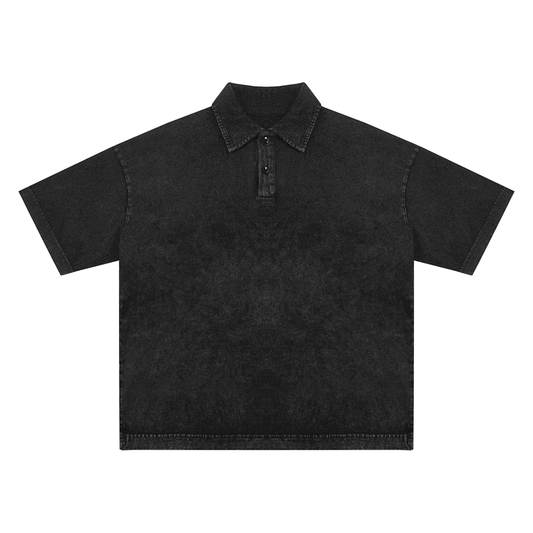 Heavyweight Snow-Washed Polo T-Shirt