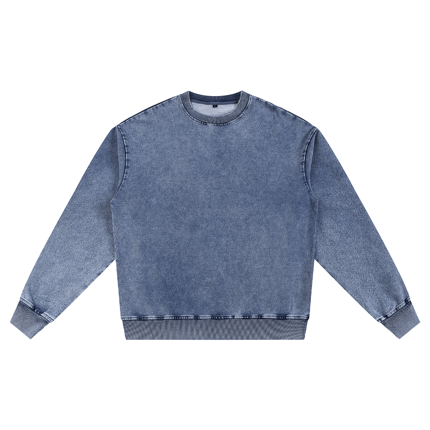 Snow Wash Oversized Crewneck Sweatshirt