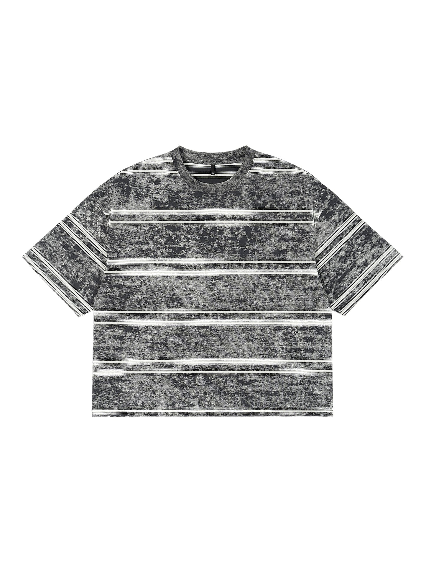 Snow Washed Striped Boxy T-Shirt