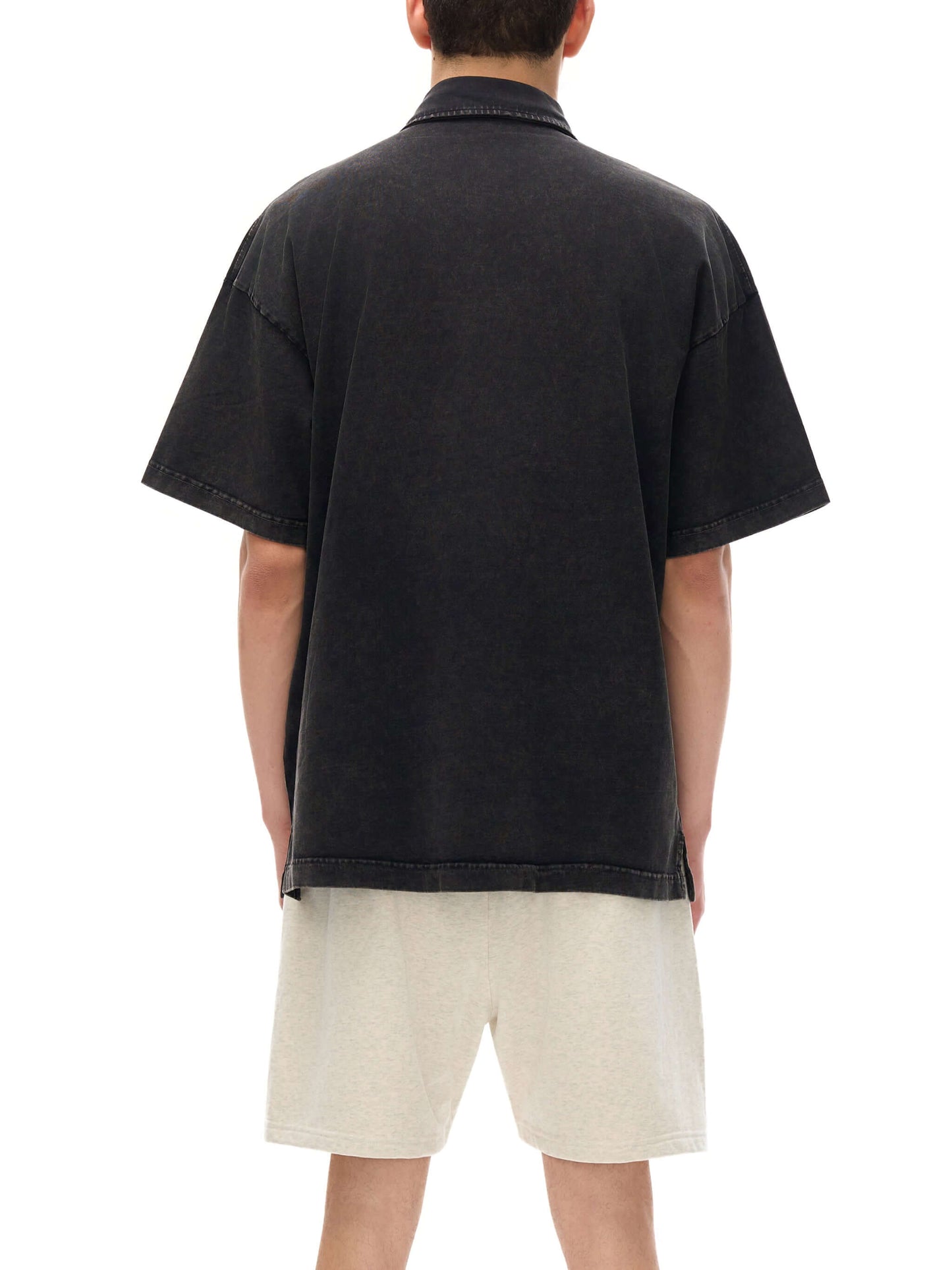 Heavyweight Snow-Washed Polo T-Shirt