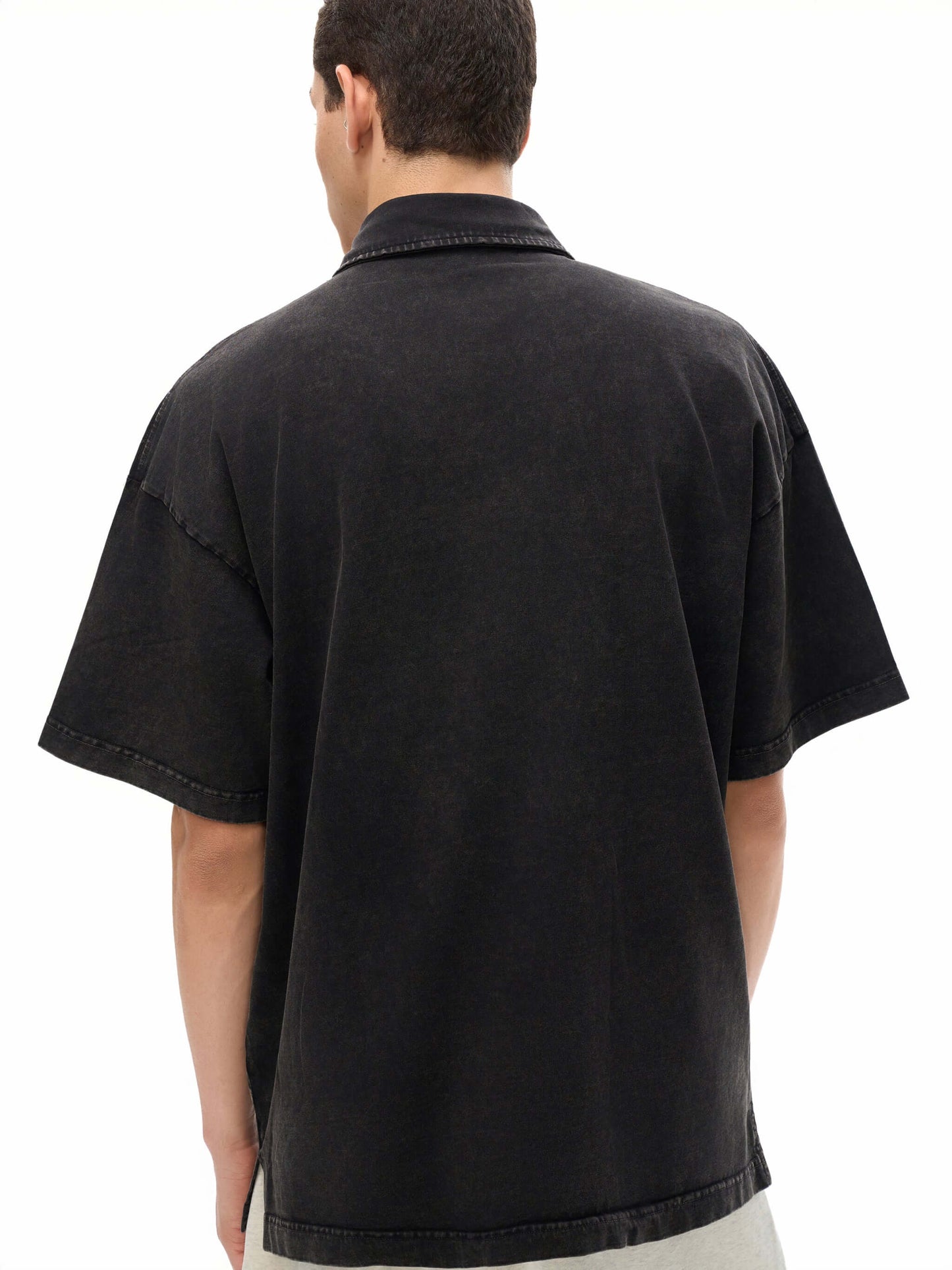 Heavyweight Snow-Washed Polo T-Shirt