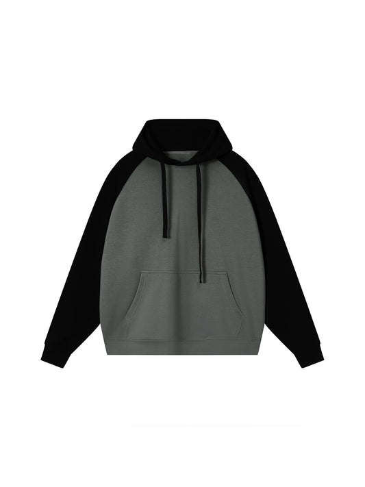 Color-Block Raglan Sleeve Hoodie