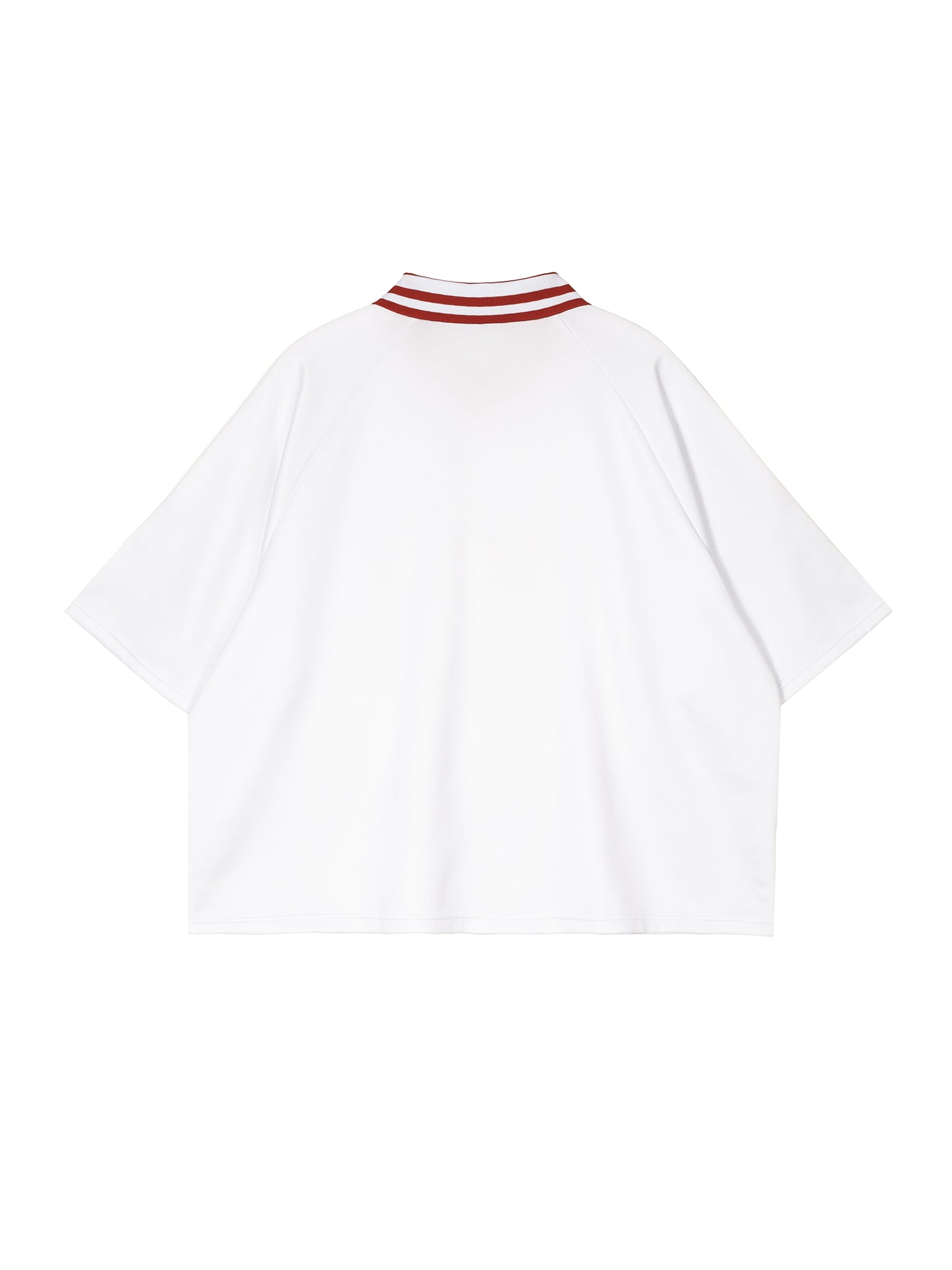 Contrast Lapel Collar Boxy T-Shirt