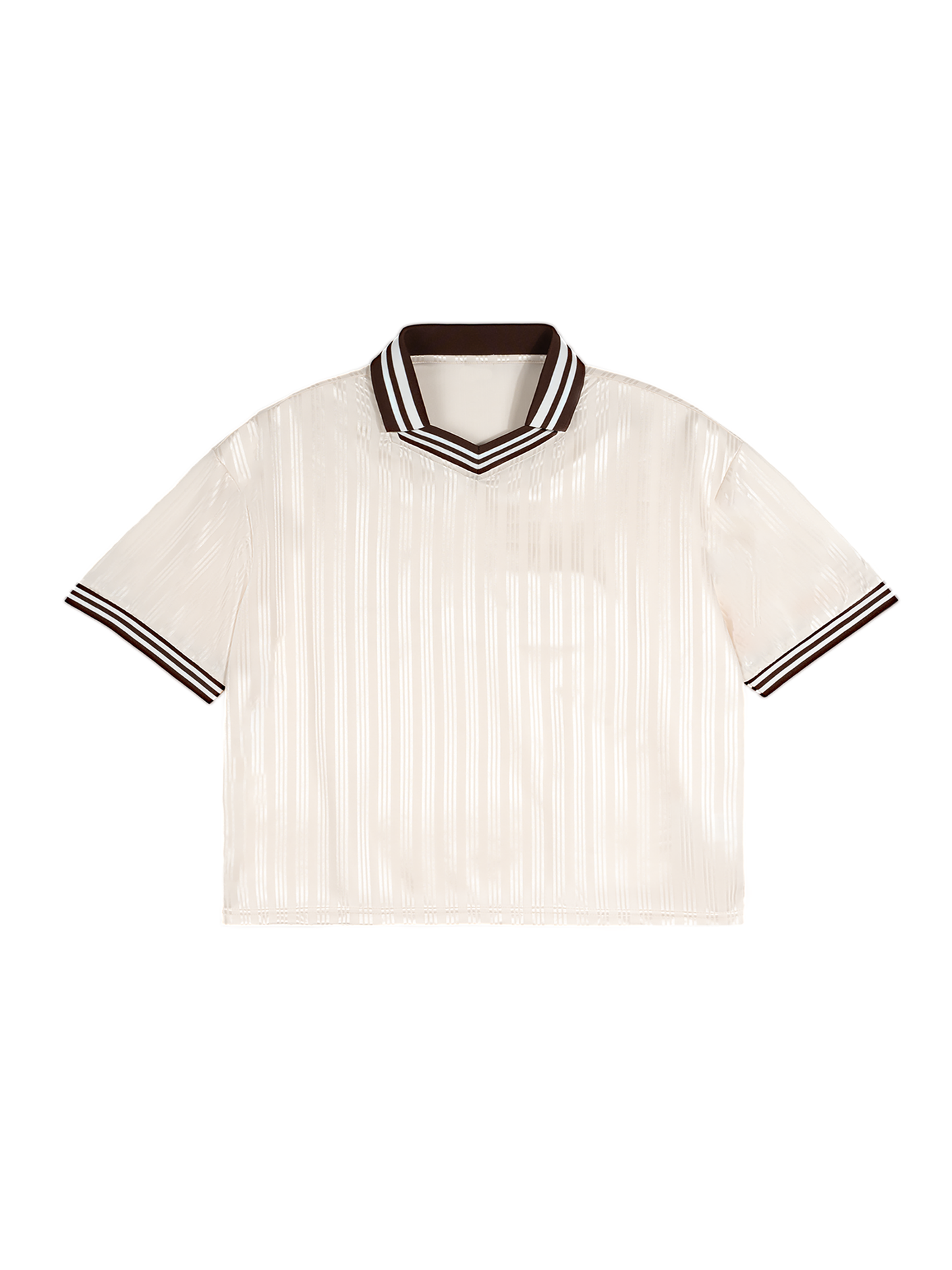 Contrast Stripes Polo Collar T-Shirt