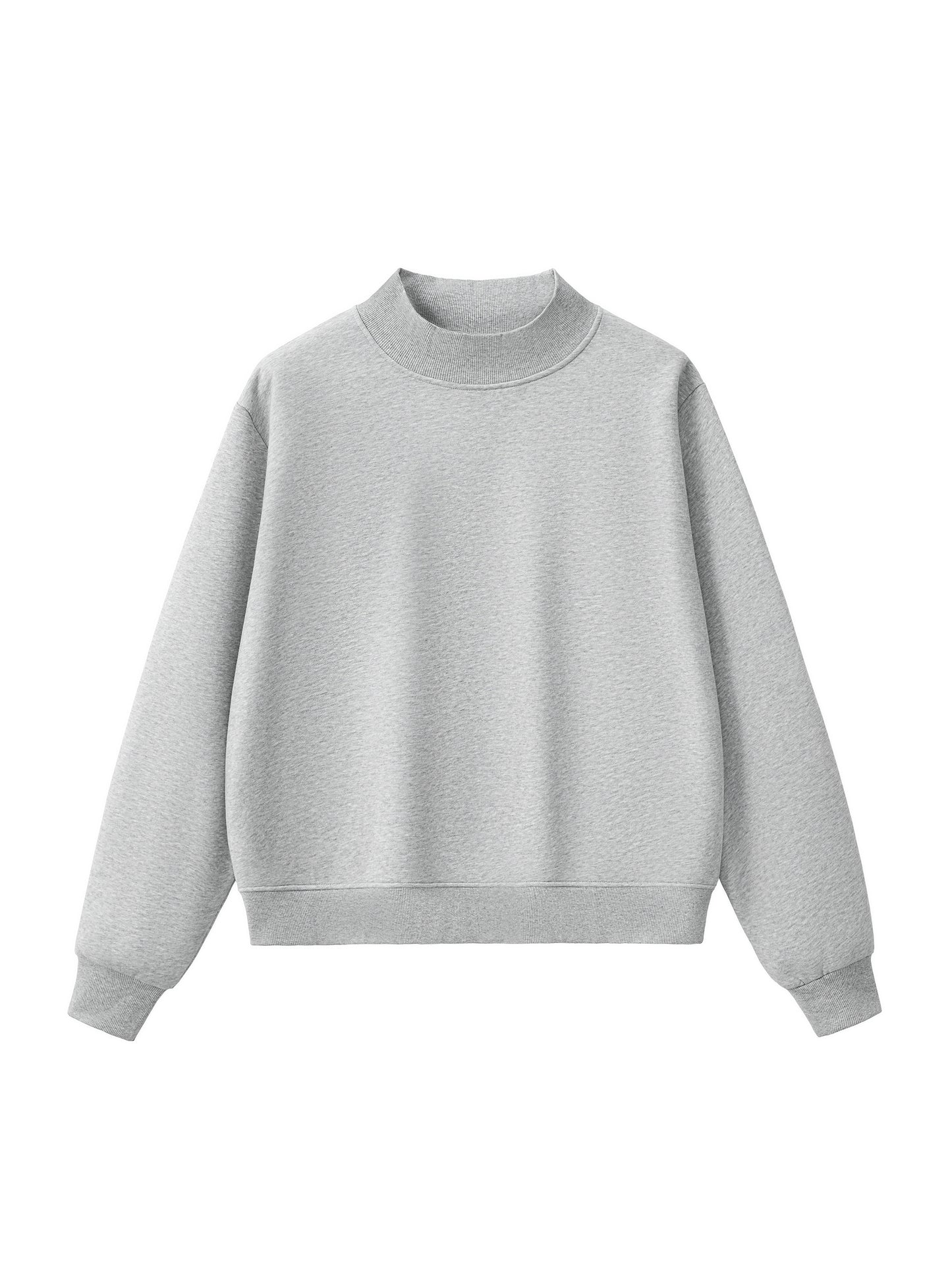 Essential Fleece Mid-Neck Crew Sweatshirt