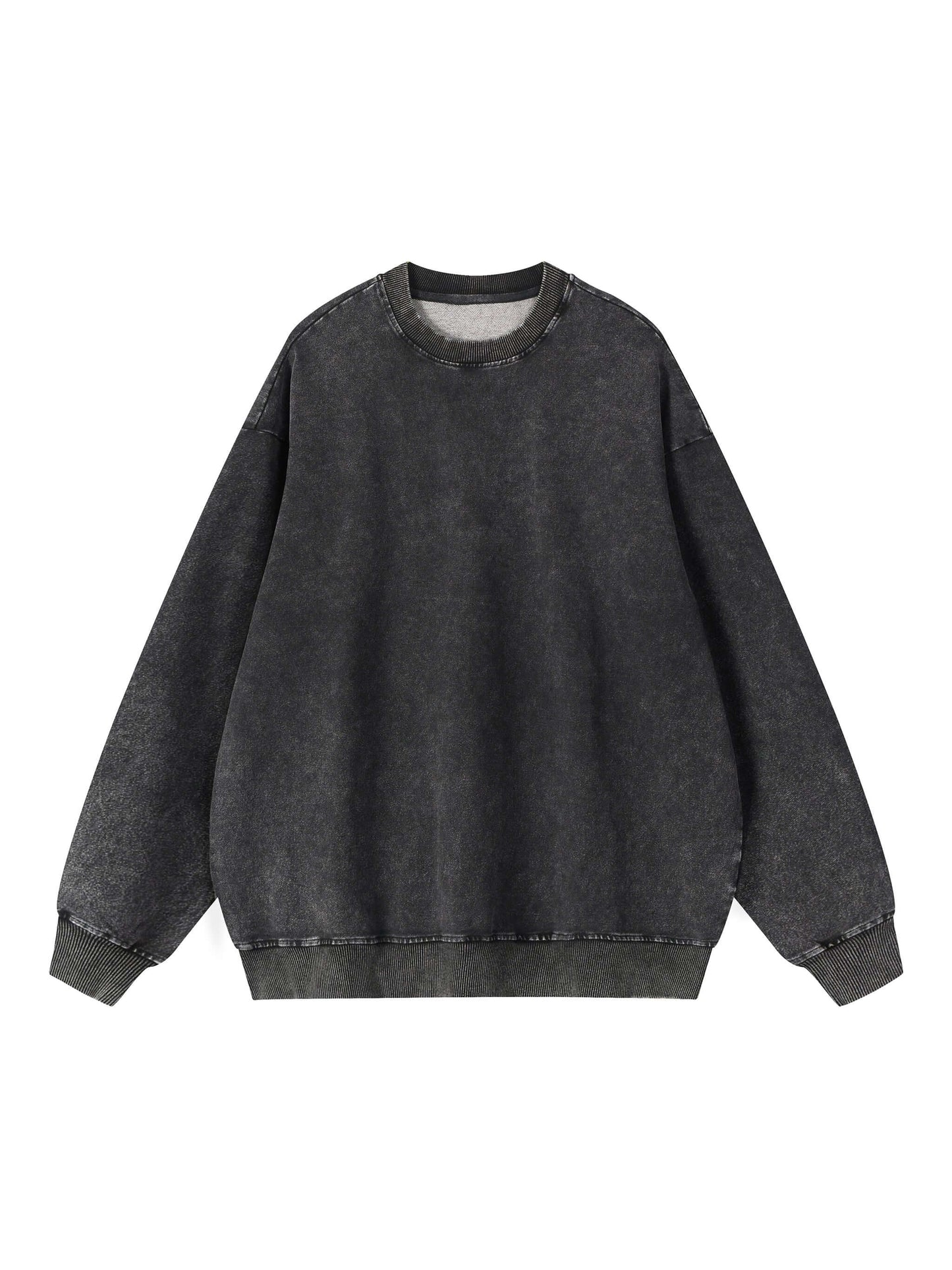 Snow Wash Oversized Crewneck Sweatshirt