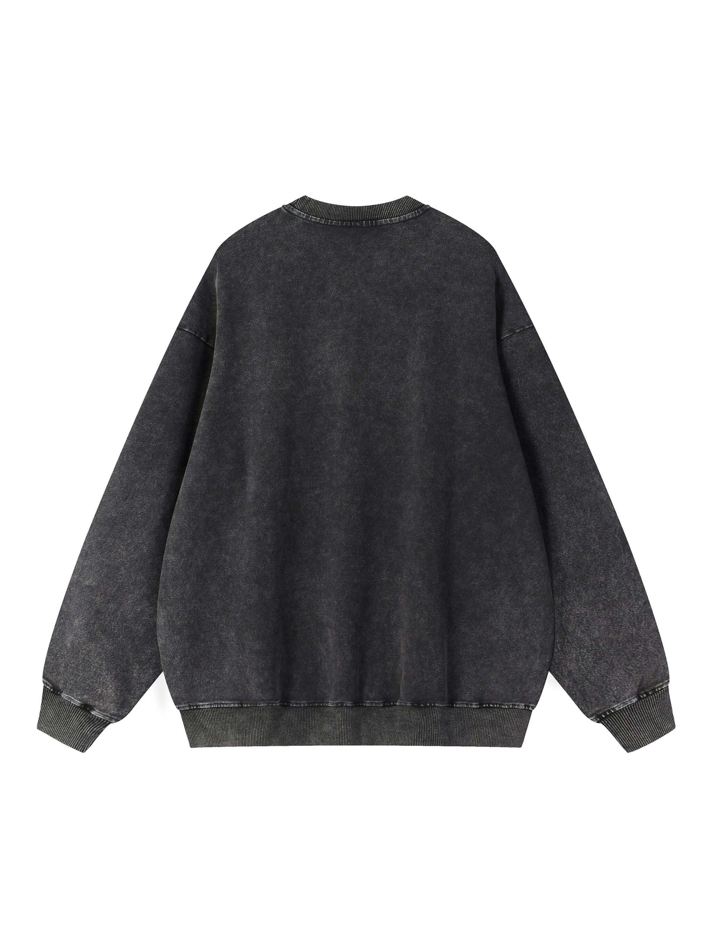 Snow Wash Oversized Crewneck Sweatshirt