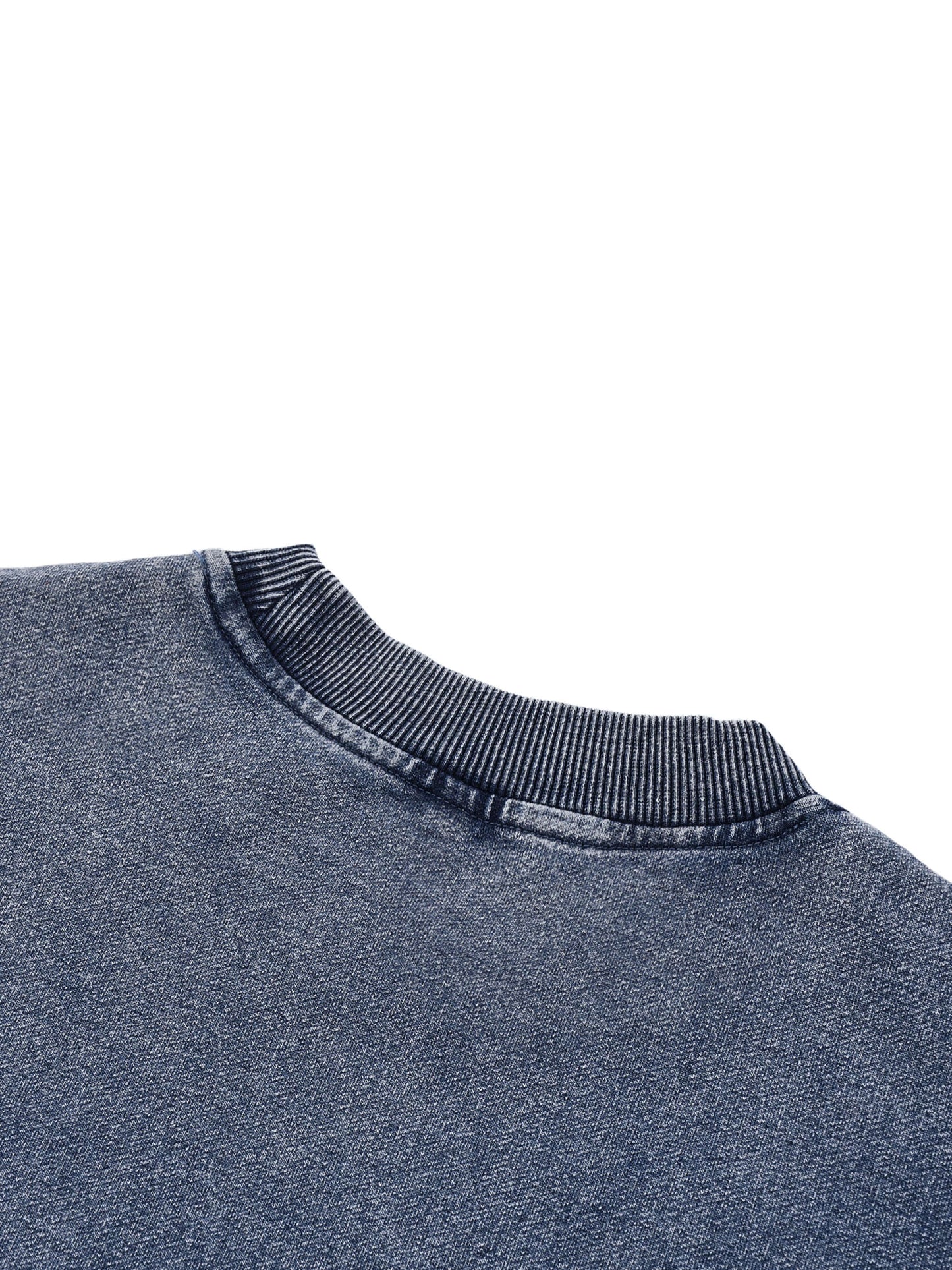 Snow Wash Oversized Crewneck Sweatshirt