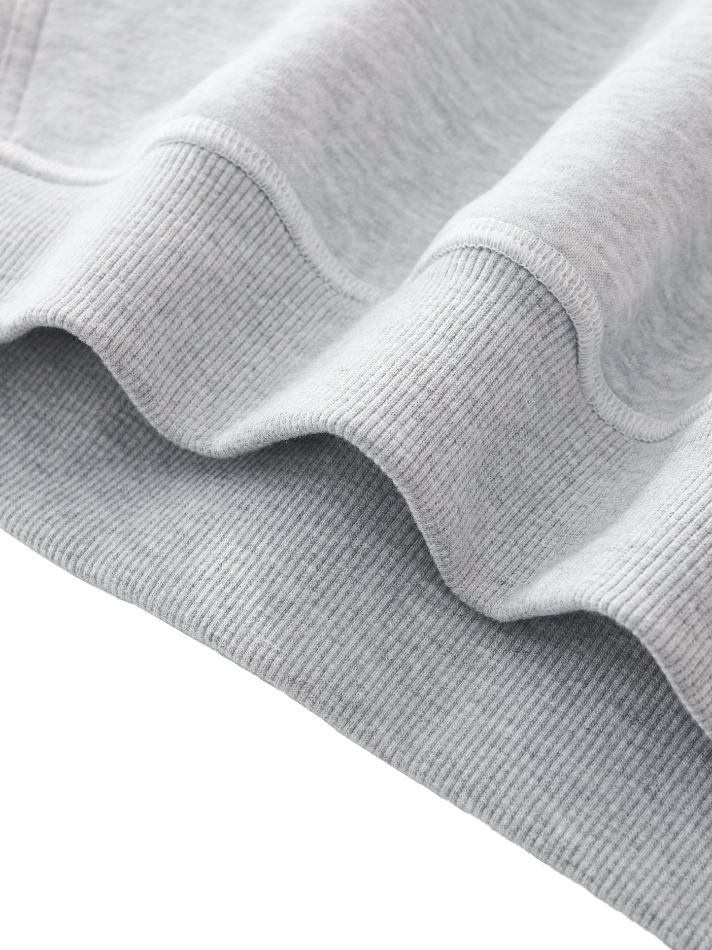 Contrast-Stitched Boxy Fleece Hoodie