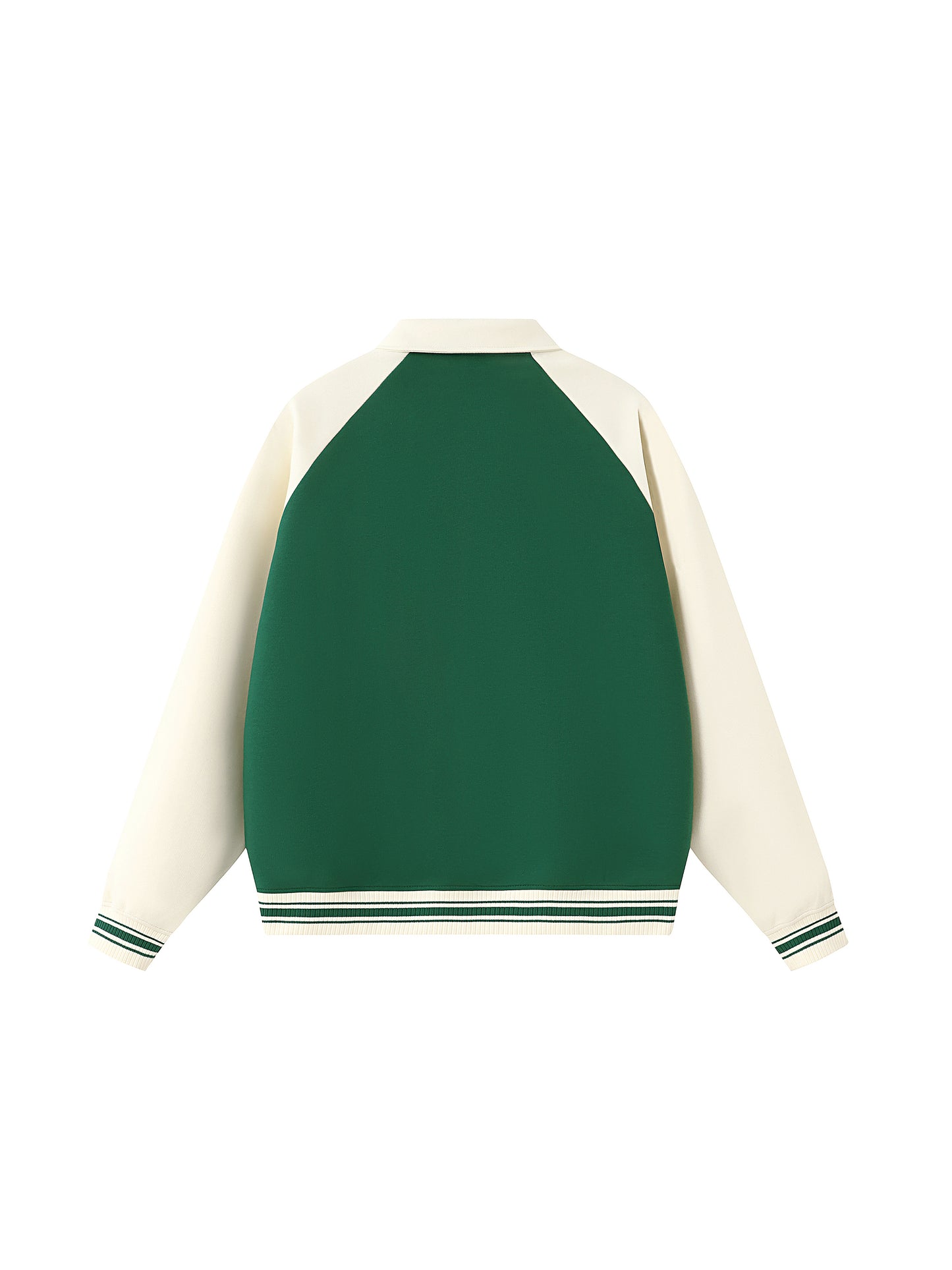 Contrast Raglan Sleeve Baseball Jacket