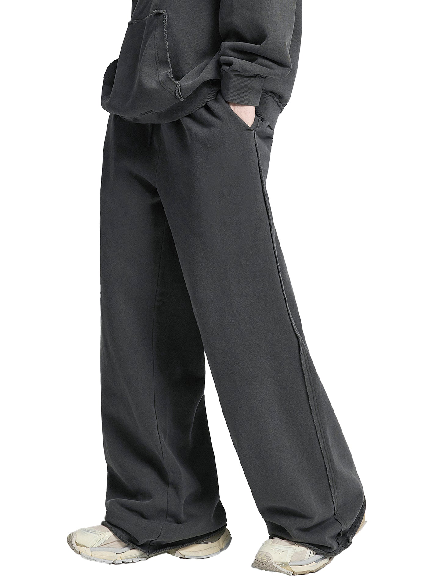 Snow Washed Raw Edge Sweatpants